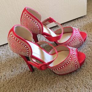 Beaded Red Heels